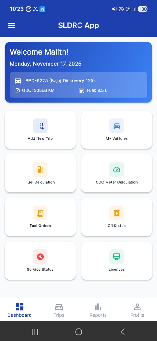 SLDRC App Dashboard
